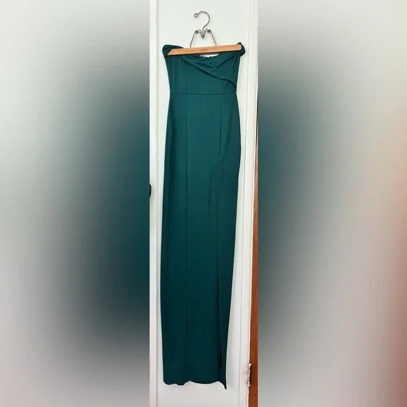 green emerald velvet dress Ginette Maxi Dress Forest Green main image 0
